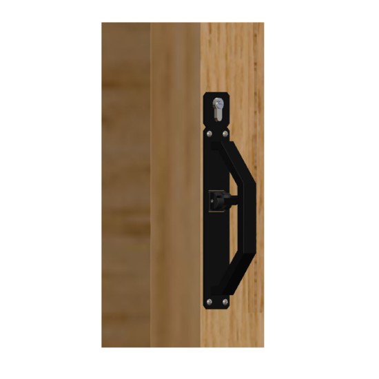 Suffolk Latch for the Sonra Euro Cylinder Long Throw Dead Lock - Black