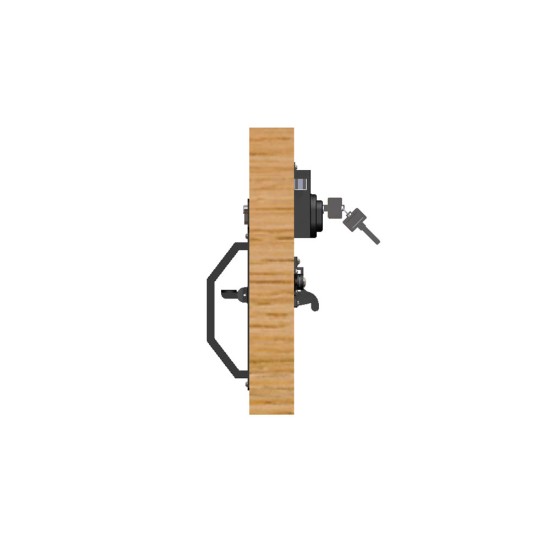 Suffolk Latch for the Sonra Euro Cylinder Long Throw Dead Lock - Black