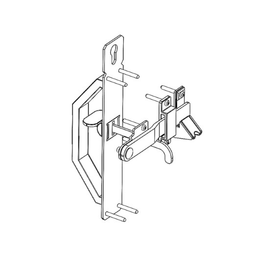 Suffolk Latch for the Sonra Euro Cylinder Long Throw Dead Lock - Black