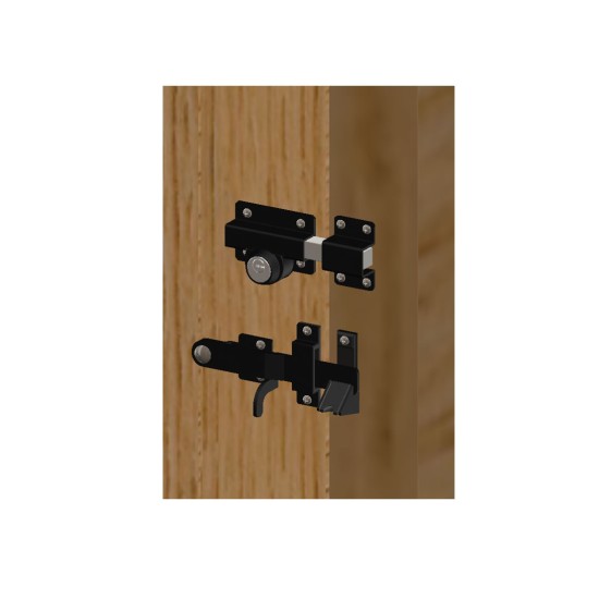 Suffolk Latch for the Sonra Rim Cylinder Long Throw Dead Lock - Black