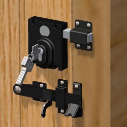 Sonra Long Throw Dead Lock With Double Locking Cylinder & Suffolk latch - 50mm