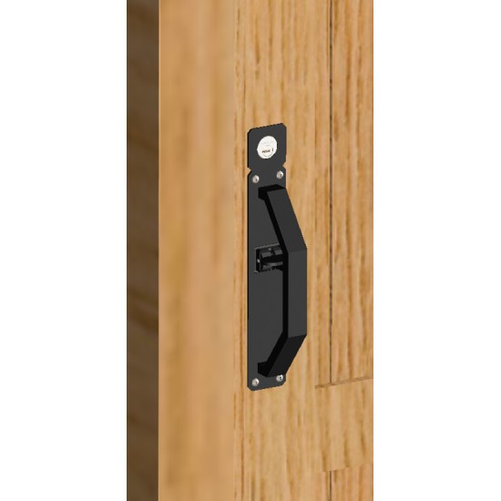 FG Double Locking Rim Throw Lock for 70mm Gate Black Plus Suffolk Latch